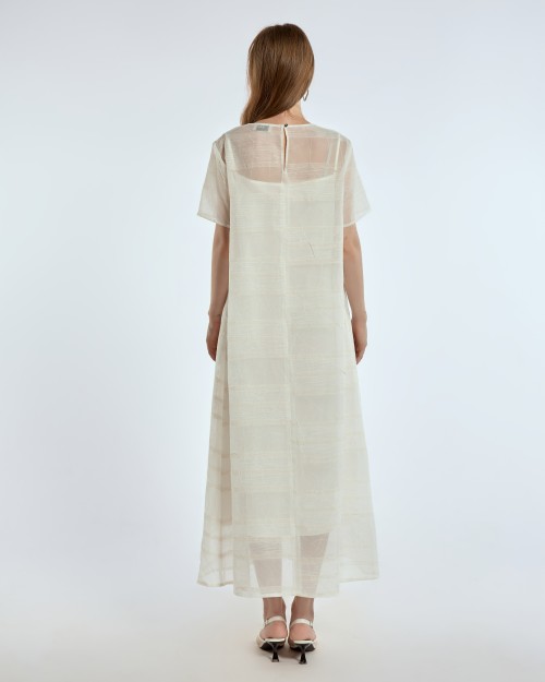 SIXDO G-White Organza Loose Dress for Women
